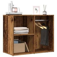 mueble de vestidor madera de ingenieria madera vieja 80x40x65cm cfw33557