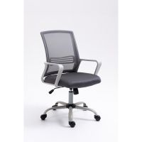 sillon de oficina activejet yk01 gris respaldo malla asiento acolchado espuma