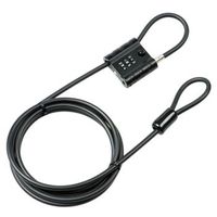 candado de cable de seguridad snaplock 300 negro burg-wachter