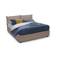 talamo italia cama francesa con contenedor veronica made in italy cabecero y tapizado en ecopiel apertura frontal con colchon 140x200 cm incluido taupe