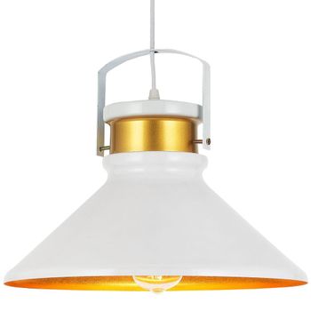 Lámpara de techo en metal blanco oro