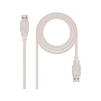 cable usb nanocable 20 tipo am-am color gris longitud 1 m