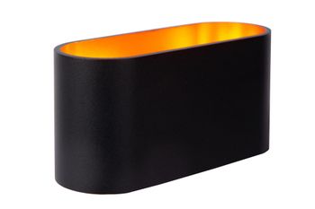 Lámpara de pared de aluminio 1xg9, negro