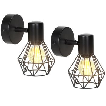 Aigostar Lámpara Techo Focos,Focos Led Interior Techo Base E14, Apliques Focos de Techo Orientables , Plafón Foco de Techo LED Para Dormitorio,Salón,Pasillos,Decoración mural 2 paquetes(Sin Bombillas)