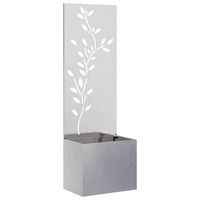 pantalla de privacidad para jardin floral plata 50 x 150 cm vidaxl