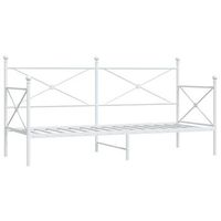 cama individual  cama para adultos  sofa cama sin colchon cuero sintetico blanco 90x200 cm acero