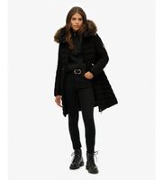 superdry para mujer w5011999a abrigo fuji faux negro xs casual poliester