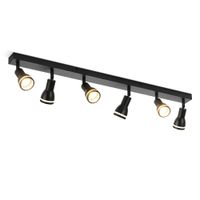 roberts - foco de techo de metal color negro 83 cm gu10