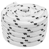 cuerda para barco 25 mm 25 m blanco poliester vidaxl
