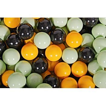 Meowbaby Juego De Bolas De Plástico 300 Piezas Verde Claro/amarillo/negro