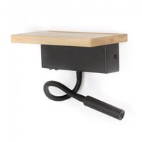 aplique con repisa y lector led bach 5w3w