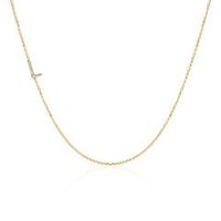 cadena de letras en oro 14 quilates con diamantes