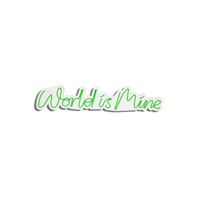 iluminacion led decorativa de plastico world is mine verde 16x78x2 cm