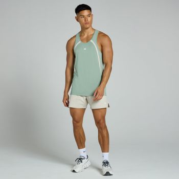 Camiseta de tirantes con panel Tempo para hombre de MP - Verde pálido - S