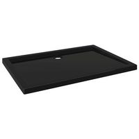 plato de ducha rectangular abs negro 70x100 cm vidaxl