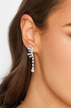 Pendientes Largos Con Cristal Brillo