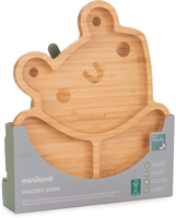 miniland plato de bambu 6m rana