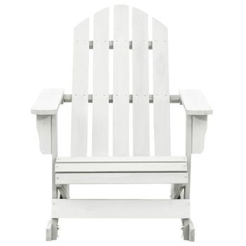 Mecedora De Jardín De Madera Blanca Cfw624033