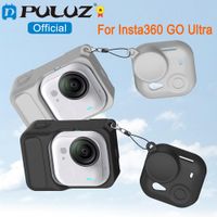 puluz para camara insta360 go ultra cubierta del cuerpo del modulo de expansion de silicona y tapa de lente funda de proteccion integral del modulo de expansion