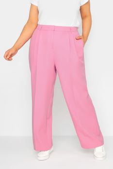 Yours Pantalón Ancho Rosa, Mujer Curvy Y Tallas Grandes, Yours
