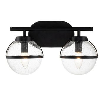 Aplique para baños hollis transparente (2 luces)