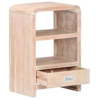 mesita de noche  mesilla de noche de madera maciza de acacia 40x30x60 cm