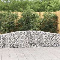 cesta de gaviones  gavion para piedras  gavion decorativo forma arco hierro galvanizado 400x30x6080 cm cfw487318
