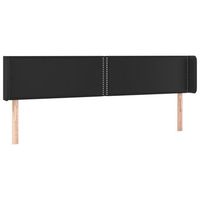 cabecero accesorio para dormir mueble dormitorio con borde lateral 183 x 16 x 7888 cm negro sintetico tdl0204514