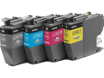 Cartucho de tinta - Brother LC422VAL, 550 páginas, Pack Multicolor
