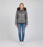 colmar para mujer 2219e plumifero acolchado con pelo sintetico gris 46 casual poliester reciclado