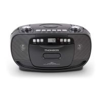radio portatil thomson rk200cd am fm reproductor cd cassette lcd negro 24w bateriaac