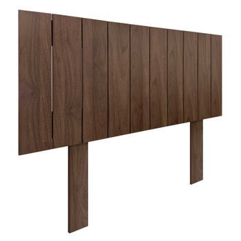 Cabecero De Madera Reciclada Dm Estilo Palet Vertical Con Patas 90x115cm Camas 90 - Nogal Madera