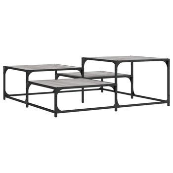 Mesa De Café - Mesa De Centro Madera De Ingeniería Gris Sonoma 107x107x40 Cm