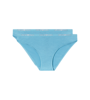 emporio armani para mujer ew000403af19024 set de 2 braguitas think azul m homewear viscosa turquesa
