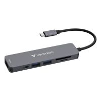 hub verbatim 6 puertos 5000 mbits modelo 32156 con hdmi y lector tarjetas