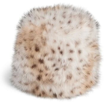 Pieces Gorro 17164416 PLUSH-CLOUD DANCER LEOPARD para mujer