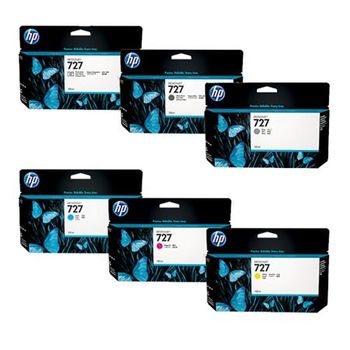Original Multipack HP DesignJet T1500 ePrinter Printer Ink Cartridges (6 Pack) -B3P22A