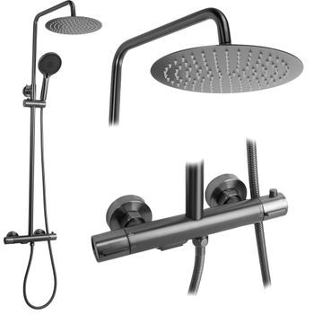 Conjunto De Ducha Drop Titanium + Termostat