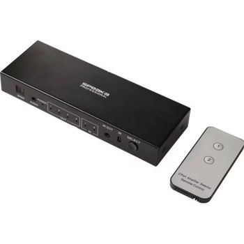 Conmutador HDMI SpeaKa Professional 4K 60Hz 2x4 con control remoto
