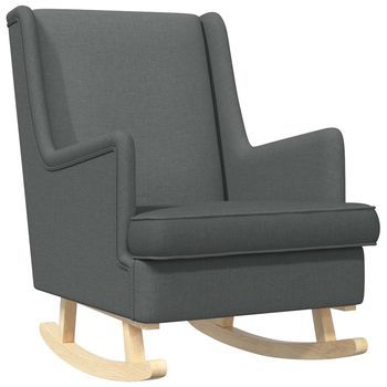Mecedora Gris Oscuro 62 X 80 X 85 Cm Tela Vidaxl