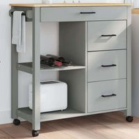 carrito de cocinarestanteria de cocina carrito de servir monza madera maciza de pino 84x40x90 cm cfw761355