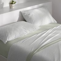 juego de sabanas velvelina floral cama de 180 cm - verde - burrito blanco