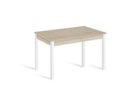 mesa cocina extensible 110160x70 cm roble pata blanco