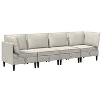 juego de muebles de salon 4 uds crema terciopelo vidaxl