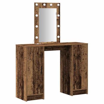 Mesa Tocador | Mesa De Maquillaje Marrón 102 X 33 X 135 Cm Madera De Ingeniería
