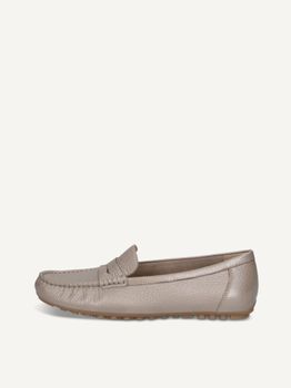 CAPRICE Moccasin, grey, made of Leather without heel, Size 37