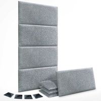 dhome juego de 8 paneles tapizados de tela autoadhesivos para pared acusticos absorbentes proteccion impactos cabeceros gris perla 60x40cm x8