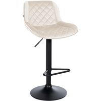 taburete de bar kasson terciopelo crema 52x50x84 cm clp