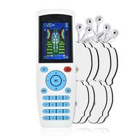 ems electroestimulador muscular mhd-yk16 portatil 16 modos 20 intensidades 2 canales tamano compacto bateria recargable 55x15x16 cm color plata