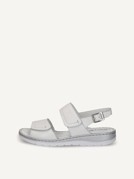 CAPRICE Heeled sandal, white, made of Leather without heel, Size 40